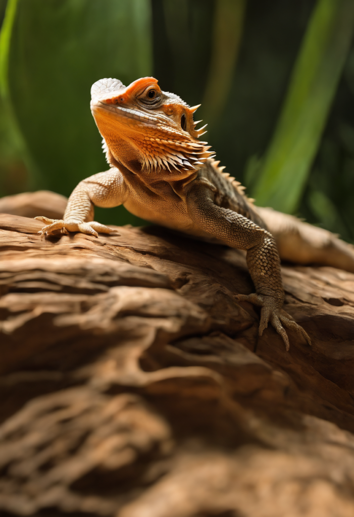 Bearded dragon in natural habitat